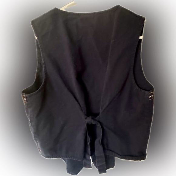 Embroidered Bobbie Brooks vintage 90s button front vest - Picture 3 of 4